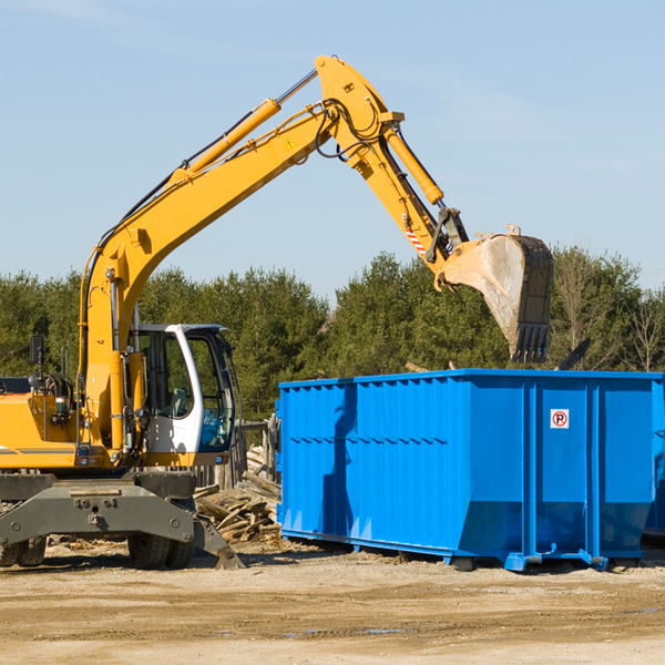 are there any restrictions on where a residential dumpster can be placed in Big Creek